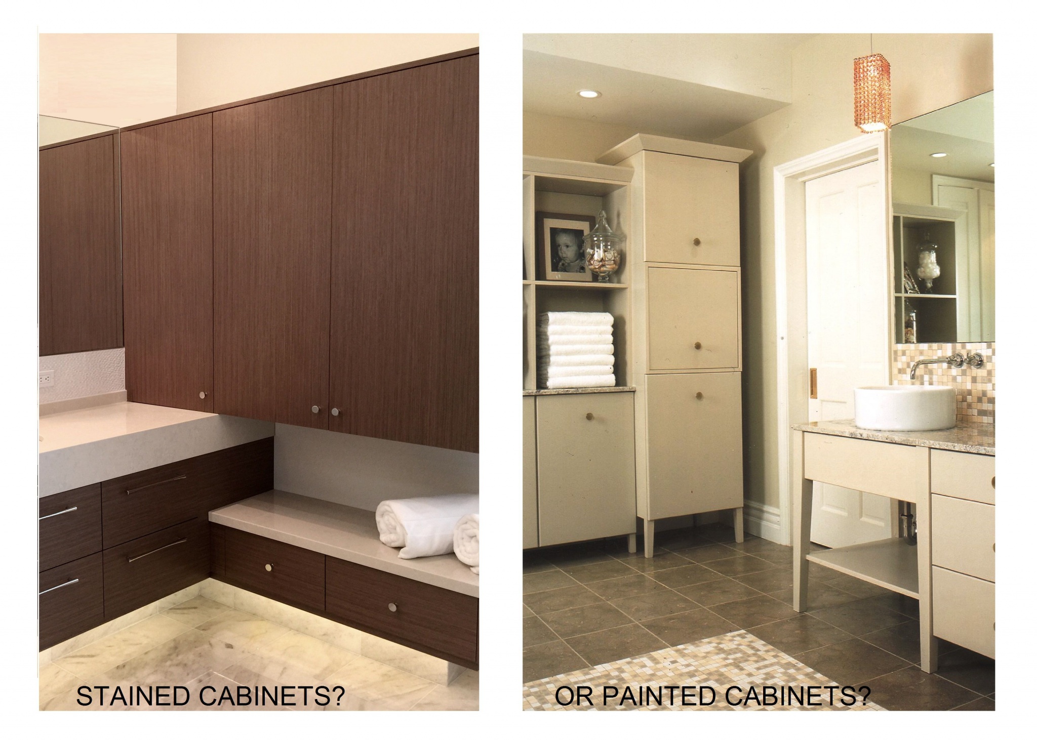 BATHROOM CABINETS: STAINED OR PAINTED?